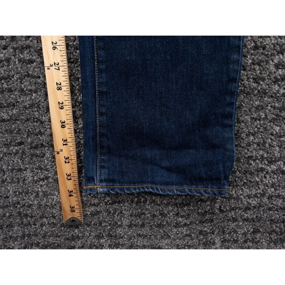 J Crew Jeans Mens 36x34 (Tag 34x34) Blue Urban Slim Cotton Distressed Denim City